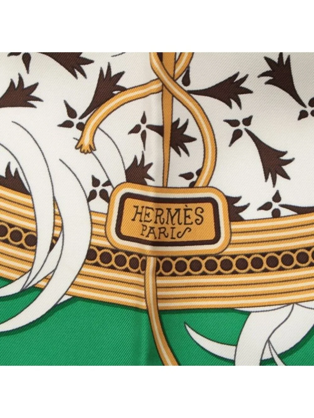 Hermes Carre 90 Silk Legende Brodee Embroidered Legend Scarf Green 90 - Picture 8 of 10